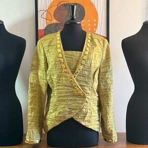 Green Wrinkle Style Skirt Set